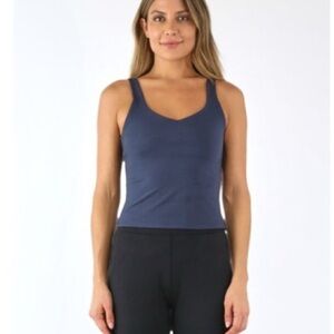 Glyder Women's Sculpt Skimmer Tank Size S in Navy